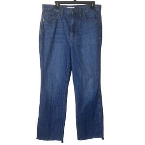 Madewell Demi Boot Crop Frayed Hem Jean Size 32